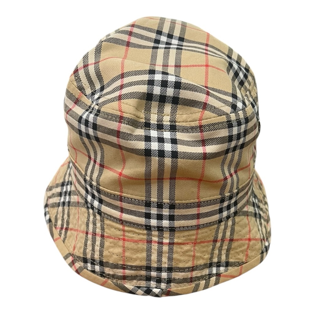 Burberry Hat Womens Small 22" Reversible Bucket Nova Check Plaid Y2K With Logo - Picture 5 of 10